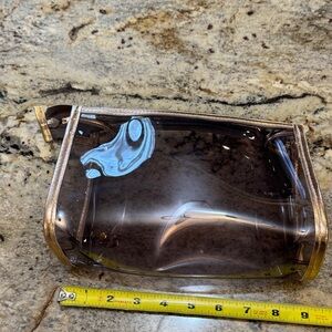 Clear PVC Cosmetic Bag with Rose Gold Trim